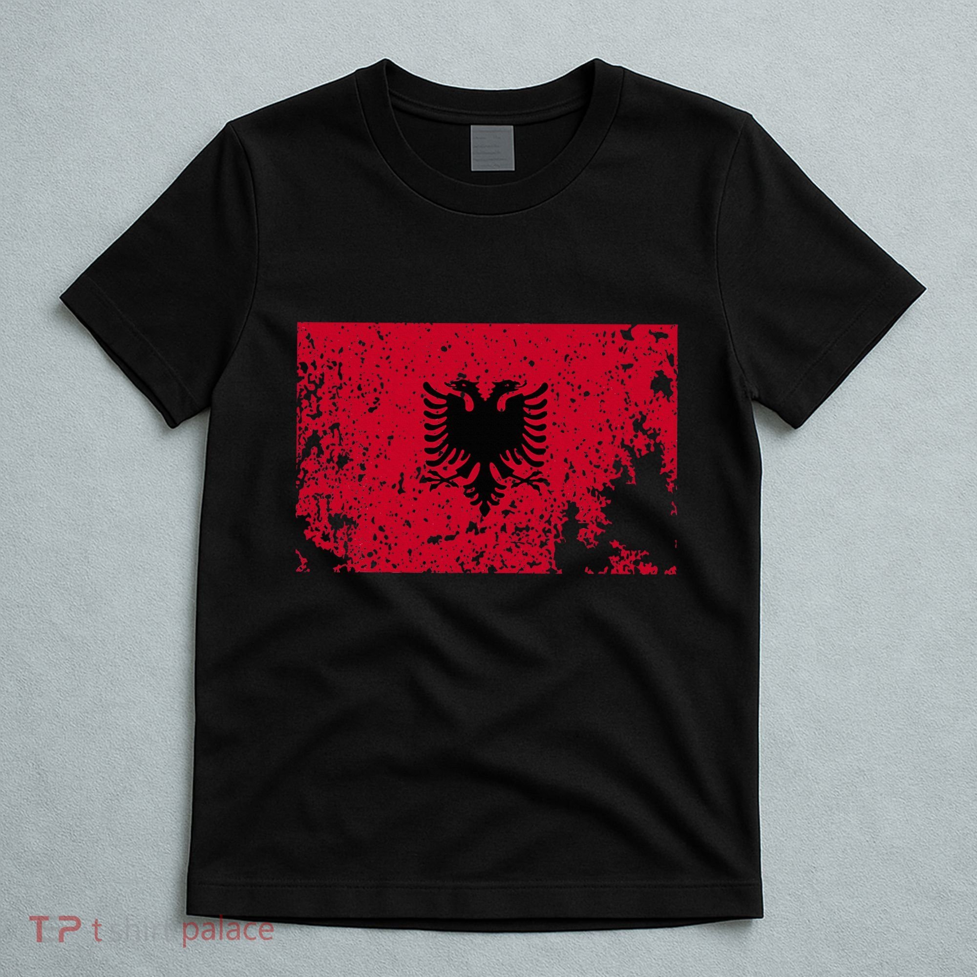 Albania Flag Grunge Albanian Flag Patriotic T-Shirt