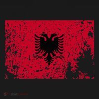 Albania Flag Grunge Albanian Flag Patriotic Women's Hoodie thumb 2