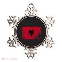 Albania Flag Grunge Albanian Flag Patriotic Ornament thumb 0
