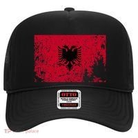 Albania Flag Grunge Albanian Flag Patriotic Hat thumb 0