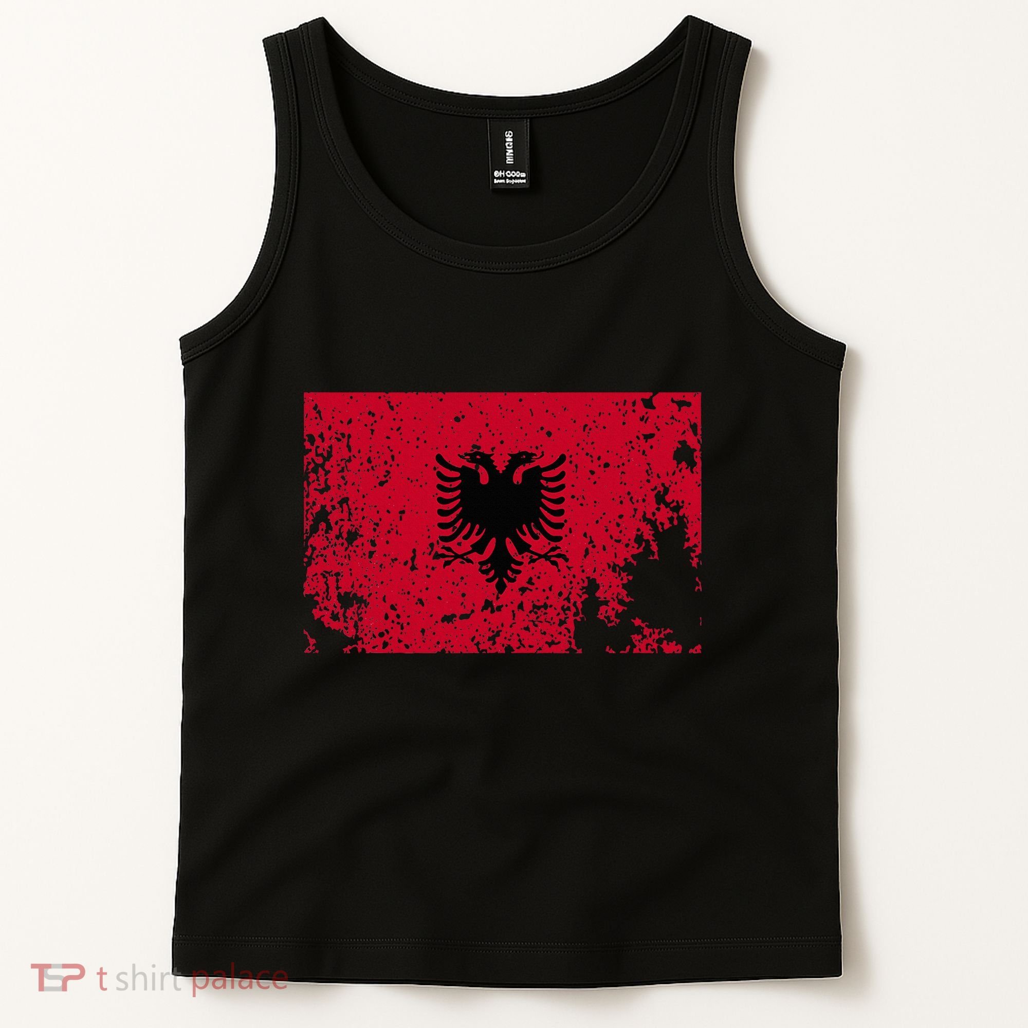 Albania Flag Grunge Albanian Flag Patriotic Tank Top