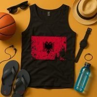 Albania Flag Grunge Albanian Flag Patriotic Tank Top thumb 4