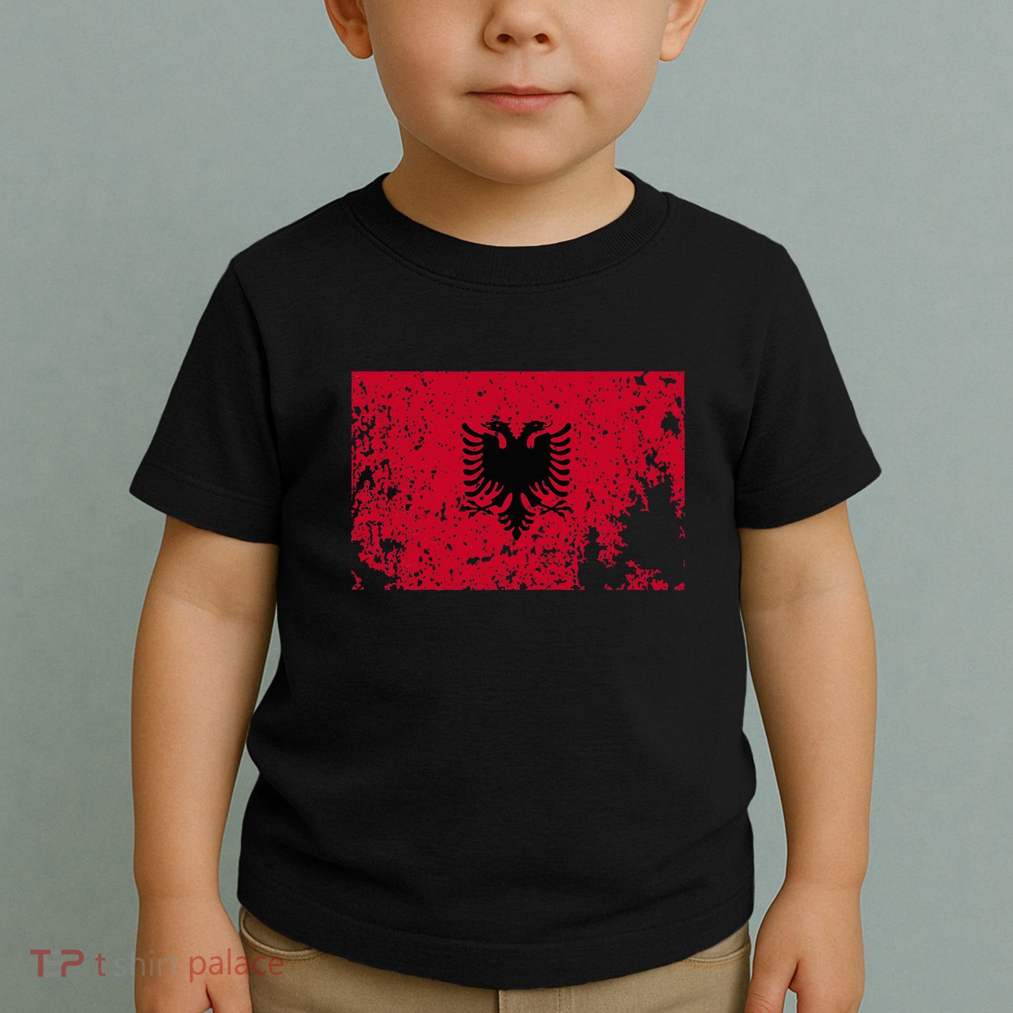 Albania Flag Grunge Albanian Flag Patriotic Toddler T-Shirt