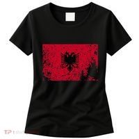 Albania Flag Grunge Albanian Flag Patriotic Women's T-Shirt thumb 0