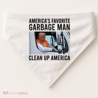AmericaS Favorite Garbage Man Clean Up America USA-Made Doggie Bandana thumb 0