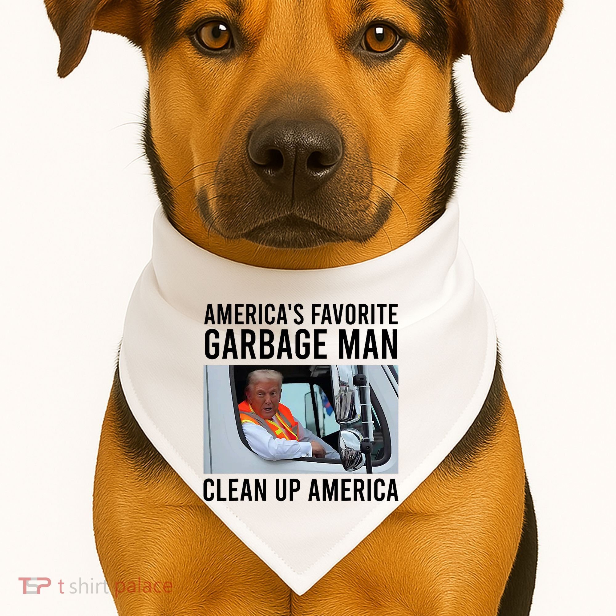 AmericaS Favorite Garbage Man Clean Up America USA-Made Doggie Bandana
