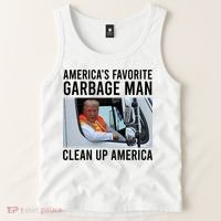 AmericaS Favorite Garbage Man Clean Up America Tank Top thumb 2