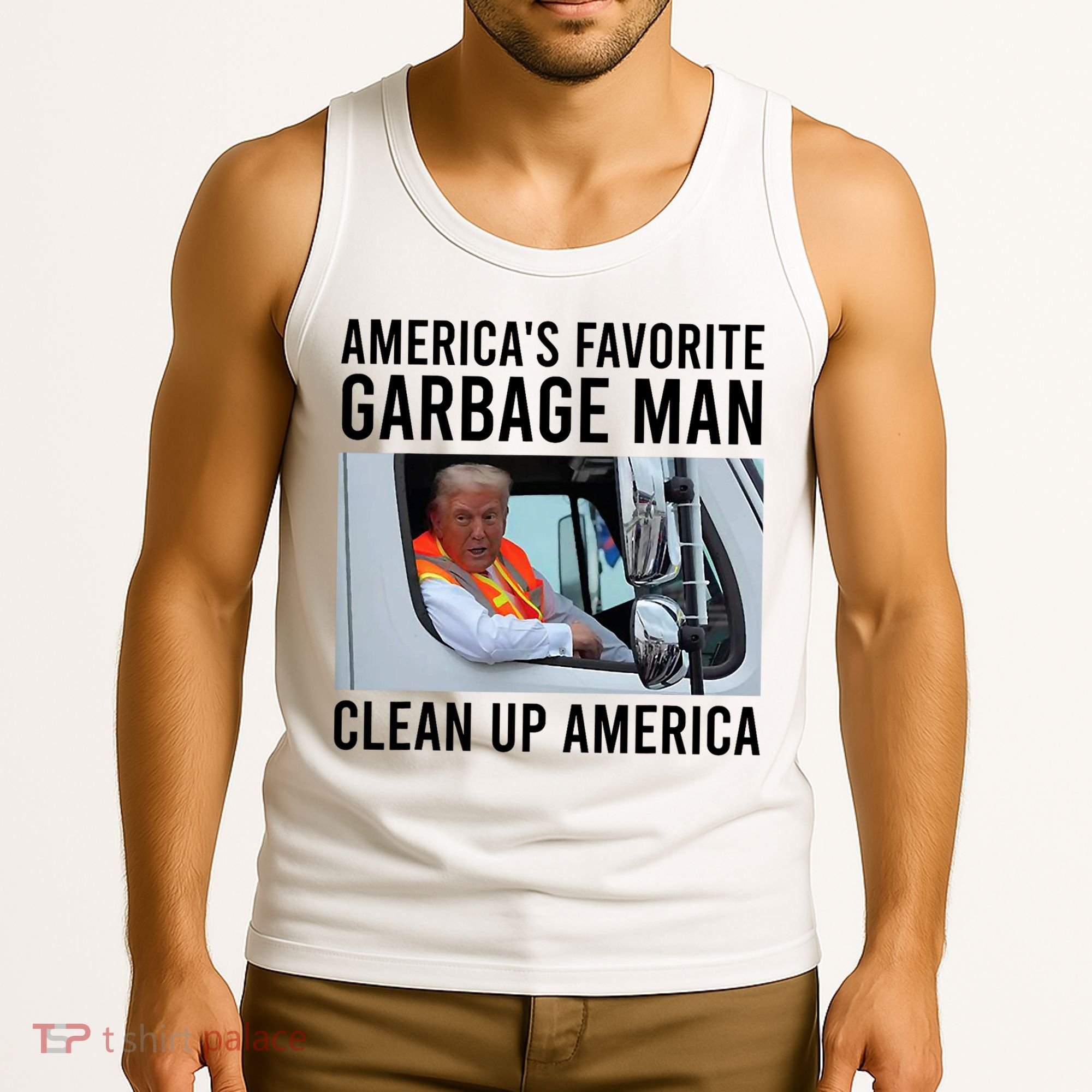 AmericaS Favorite Garbage Man Clean Up America Tank Top