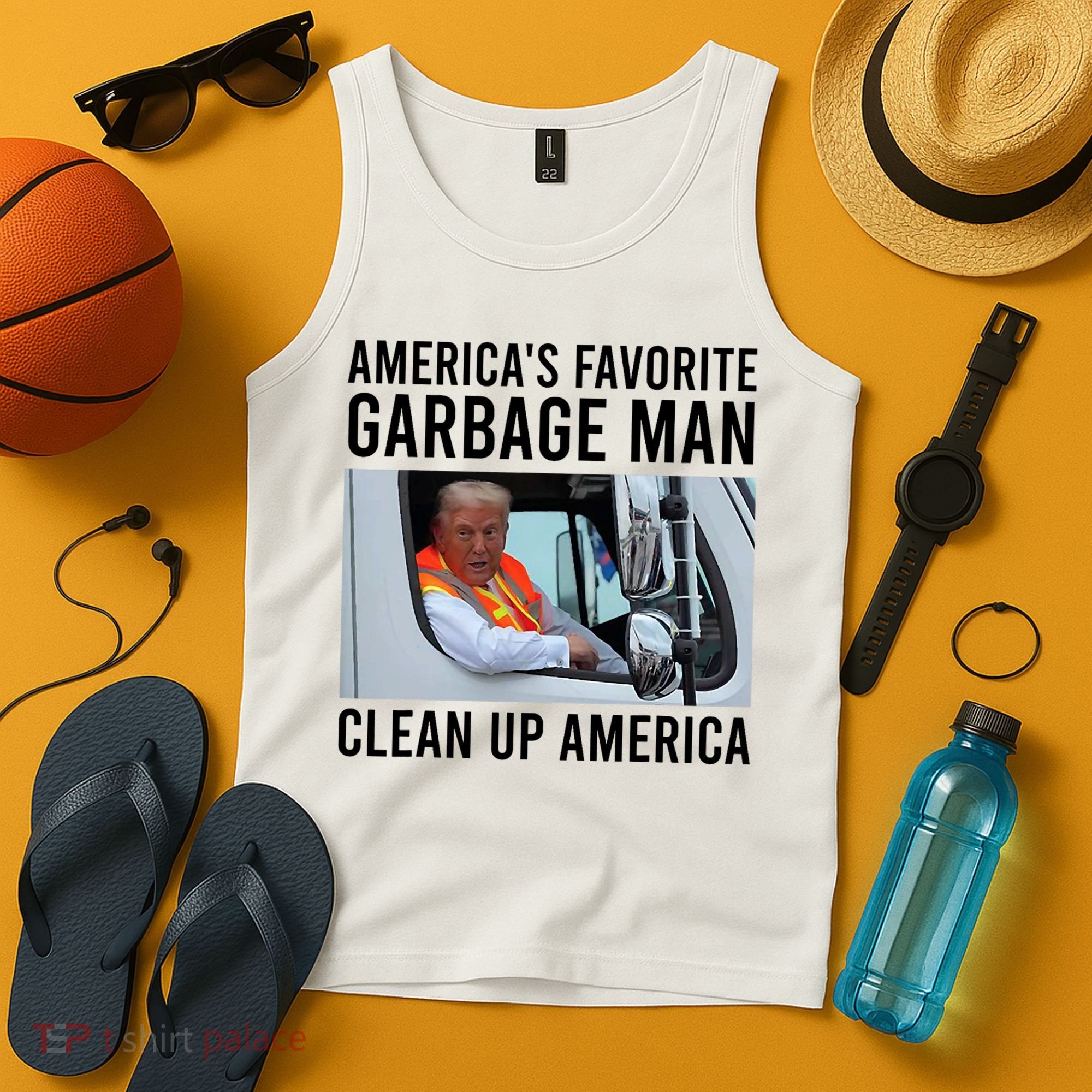 AmericaS Favorite Garbage Man Clean Up America Tank Top