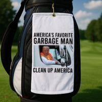 AmericaS Favorite Garbage Man Clean Up America Golf Towel thumb 2