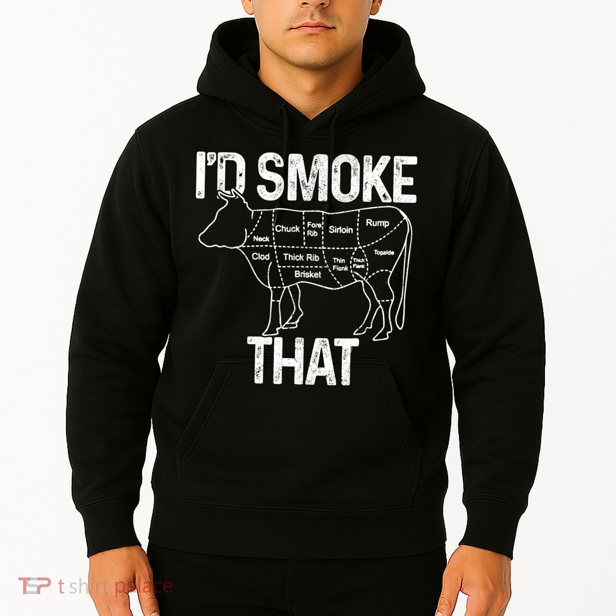 A Funny Gift For Bbq Cook Lovers I'd Smoke That Cow Beef Hoodie
