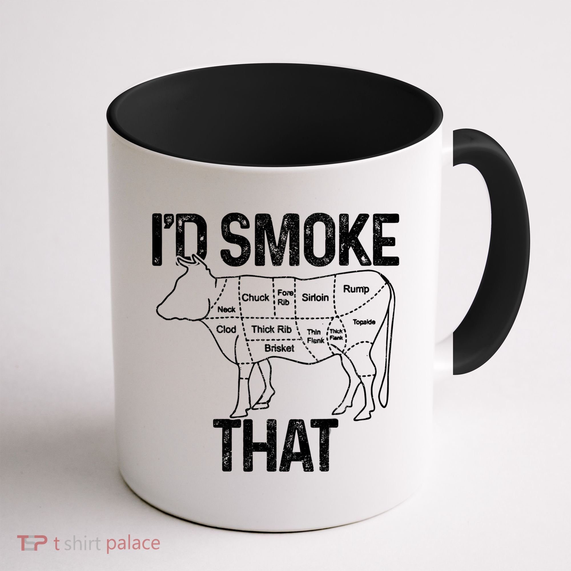 A Funny Gift For Bbq Cook Lovers I'd Smoke That Cow Beef Coffee Mug
