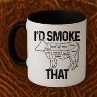 A Funny Gift For Bbq Cook Lovers I'd Smoke That Cow Beef Coffee Mug thumb 2