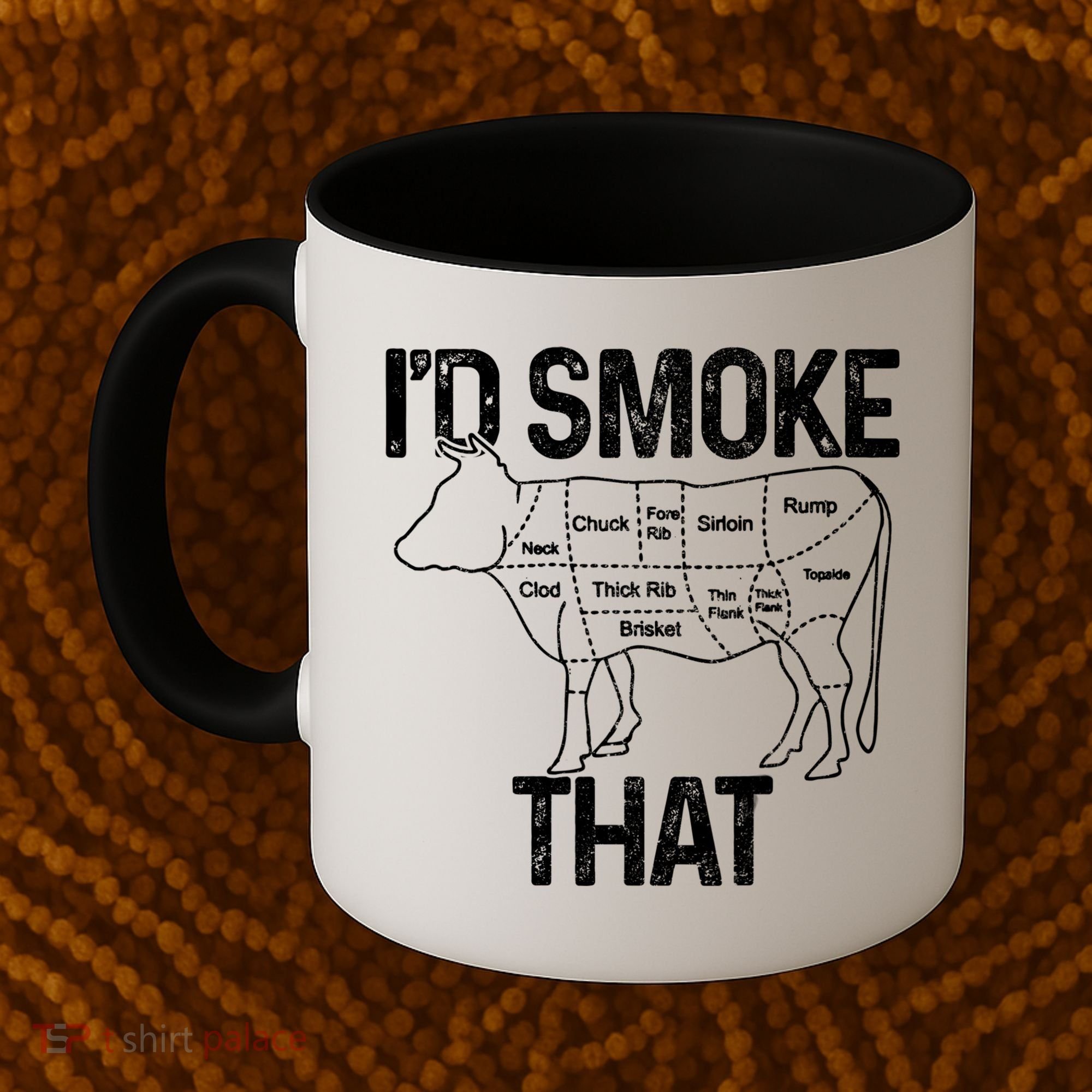 A Funny Gift For Bbq Cook Lovers I'd Smoke That Cow Beef Coffee Mug