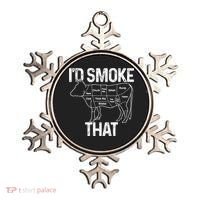 A Funny Gift For Bbq Cook Lovers I'd Smoke That Cow Beef Ornament thumb 0