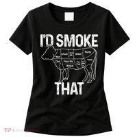 A Funny Gift For Bbq Cook Lovers I'd Smoke That Cow Beef Women's T-Shirt thumb 0