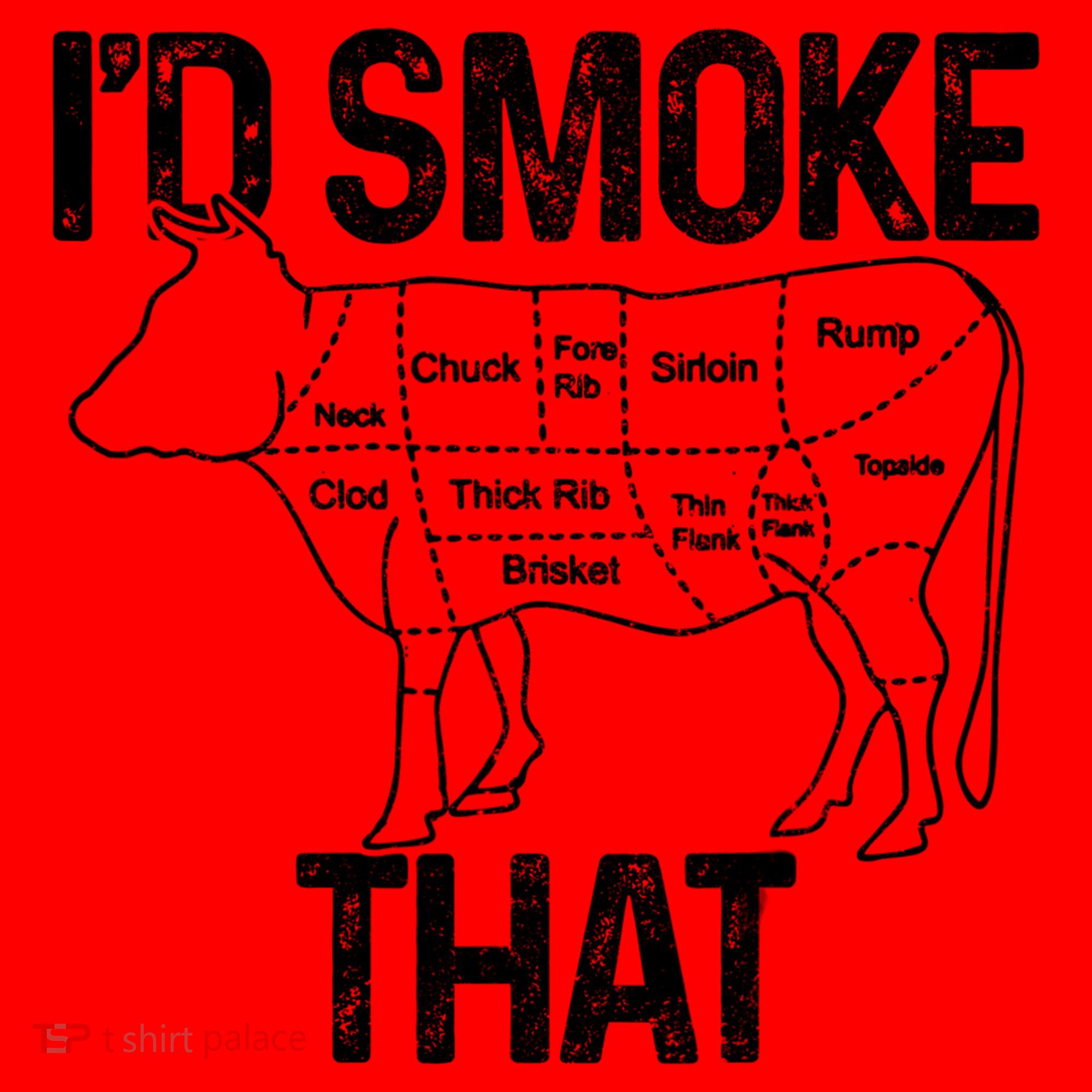 A Funny Gift For Bbq Cook Lovers I'd Smoke That Cow Beef Santa Hat