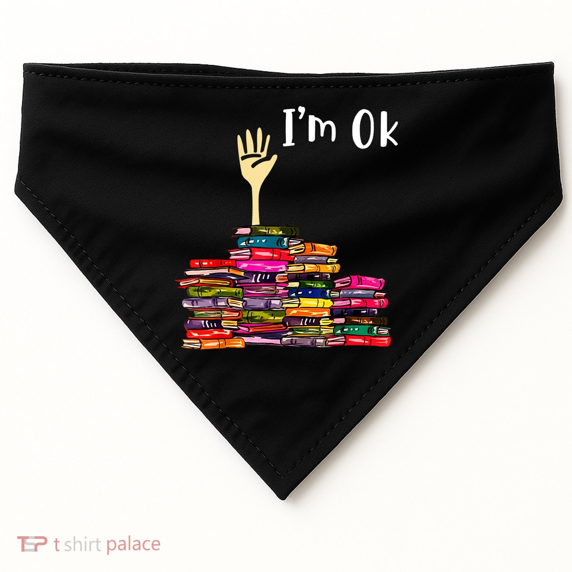 A Funny Gift For Reading Books Librarian Readers Nerd USA-Made Doggie Bandana