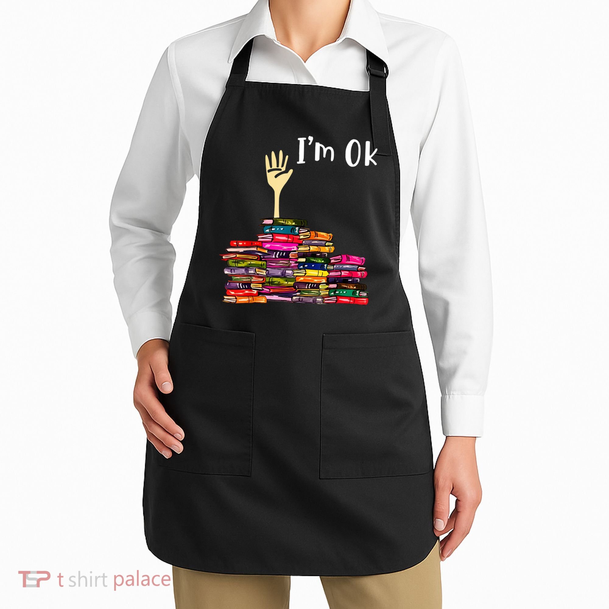 A Funny Gift For Reading Books Librarian Readers Nerd Apron