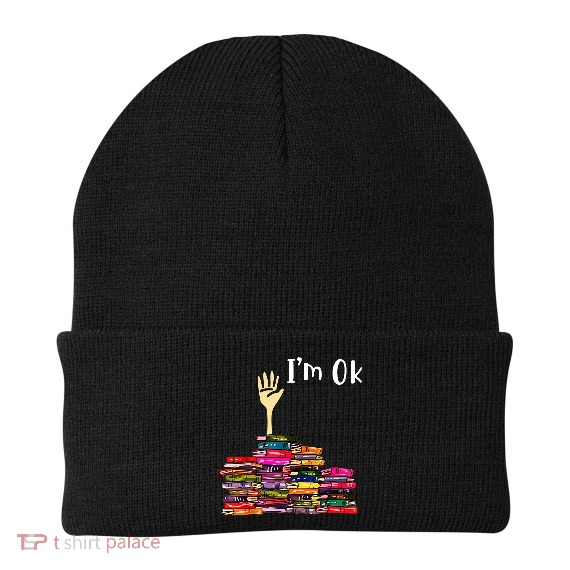 A Funny Gift For Reading Books Librarian Readers Nerd Beanie