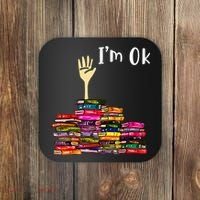 A Funny Gift For Reading Books Librarian Readers Nerd Coaster thumb 0