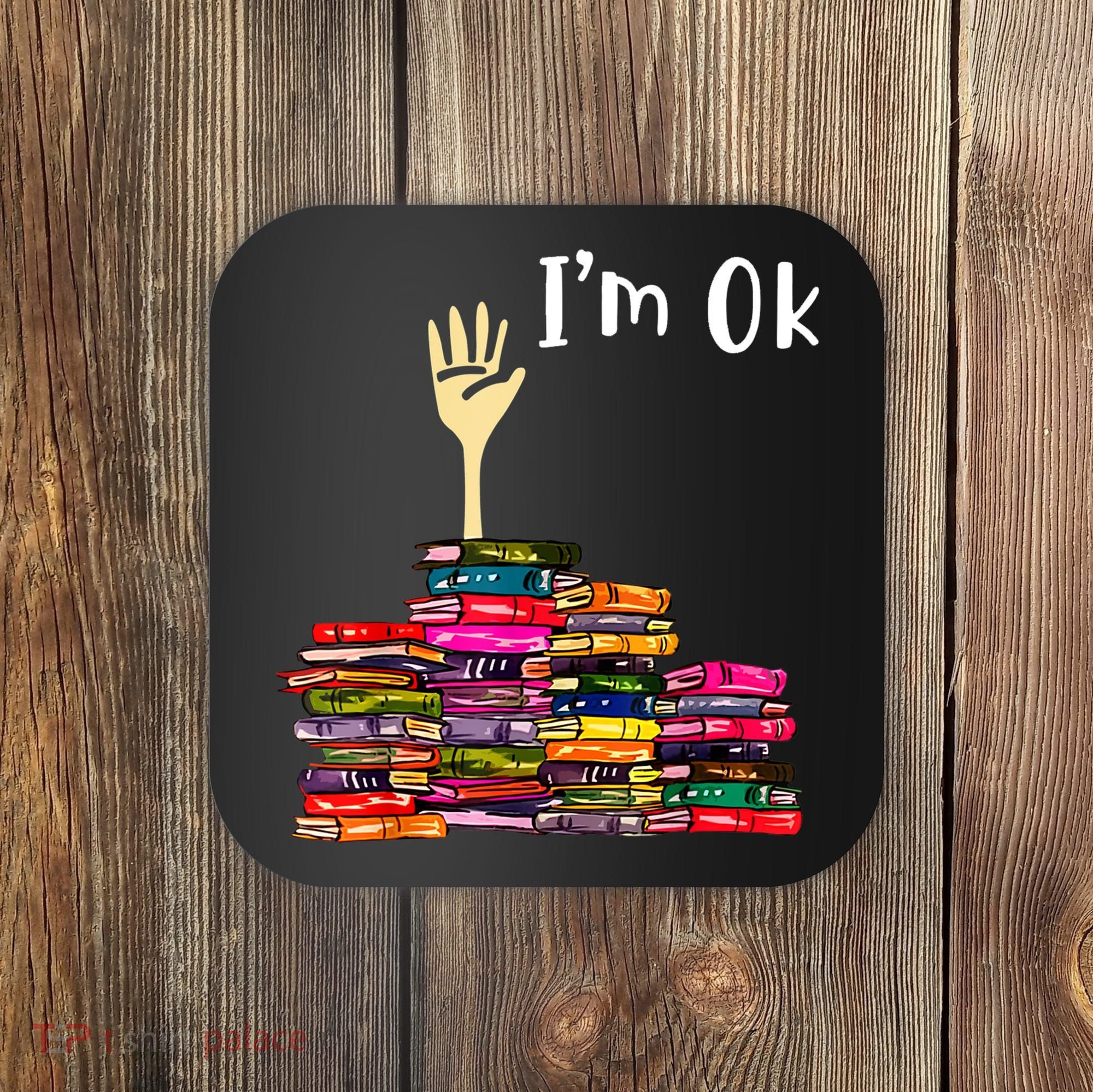 A Funny Gift For Reading Books Librarian Readers Nerd Coaster