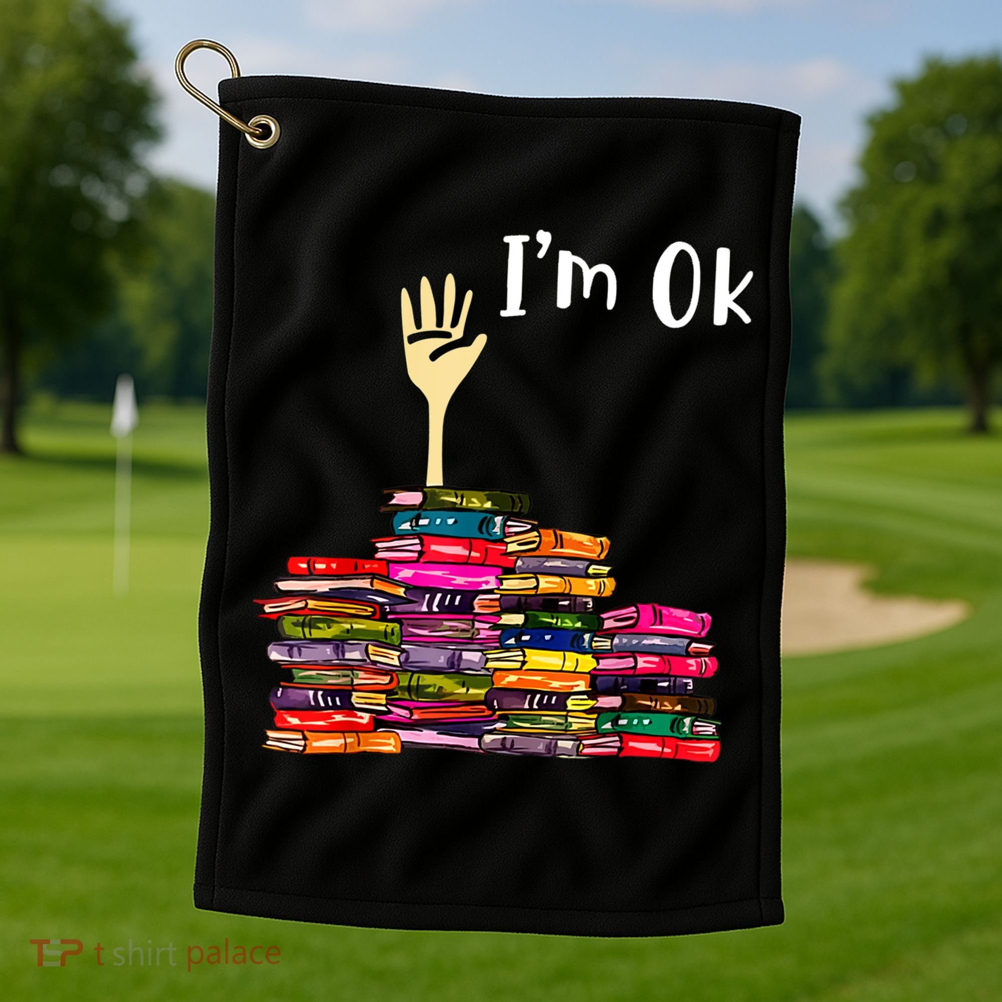 A Funny Gift For Reading Books Librarian Readers Nerd Golf Towel