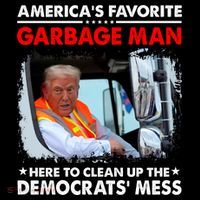 Americas Favorite Garbage Man Here To Clean Up The Democrats Mess Trump 2024 Stripe Pom Pom Beanie thumb 2