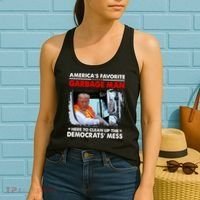 Americas Favorite Garbage Man Here To Clean Up The Democrats Mess Trump 2024 Women's Tank Top thumb 2