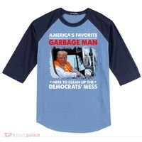 Americas Favorite Garbage Man Here To Clean Up The Democrats Mess Trump 2024 Raglan Baseball Sleeve Shirt thumb 0