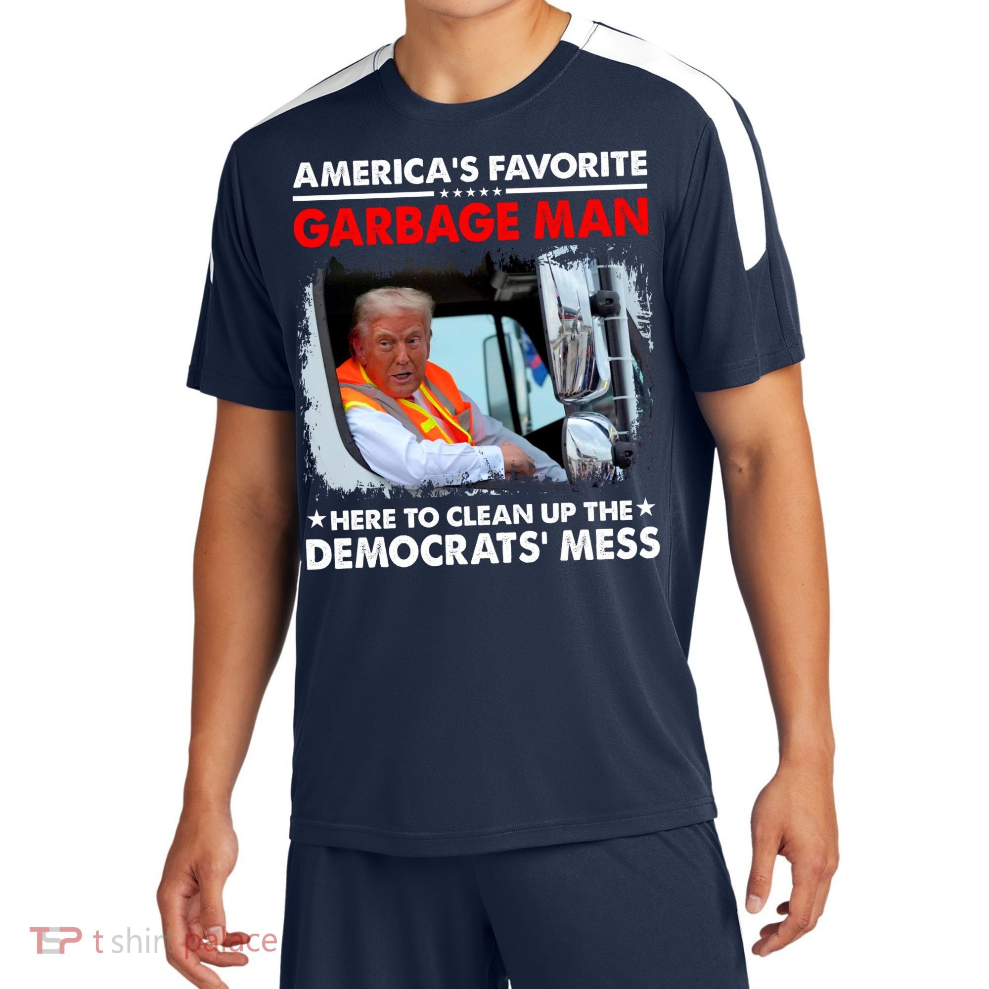 Americas Favorite Garbage Man Here To Clean Up The Democrats Mess Trump 2024 Sport-Tek Competitor United Soccer Jersey