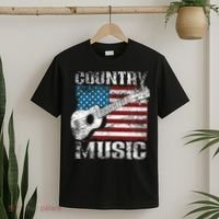 American Flag Guitar Player Funny Country Music Lover T-Shirt thumb 2