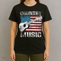 American Flag Guitar Player Funny Country Music Lover T-Shirt thumb 4