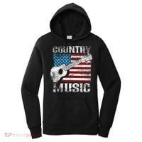 American Flag Guitar Player Funny Country Music Lover Women's Hoodie thumb 0