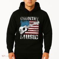 American Flag Guitar Player Funny Country Music Lover Hoodie thumb 2