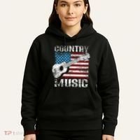 American Flag Guitar Player Funny Country Music Lover Hoodie thumb 5