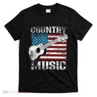 American Flag Guitar Player Funny Country Music Lover T-Shirt thumb 0