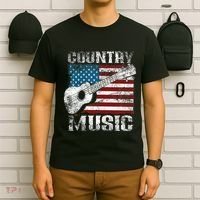 American Flag Guitar Player Funny Country Music Lover T-Shirt thumb 6