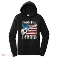 American Flag Guitar Player Funny Country Music Lover Women's Hoodie thumb 0