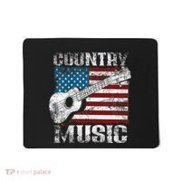 American Flag Guitar Player Funny Country Music Lover Mousepad thumb 0