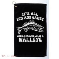 All Fun Games Until Loses Walleye  Golf Towel thumb 0