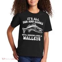 All Fun Games Until Loses Walleye  Kids T-Shirt thumb 2