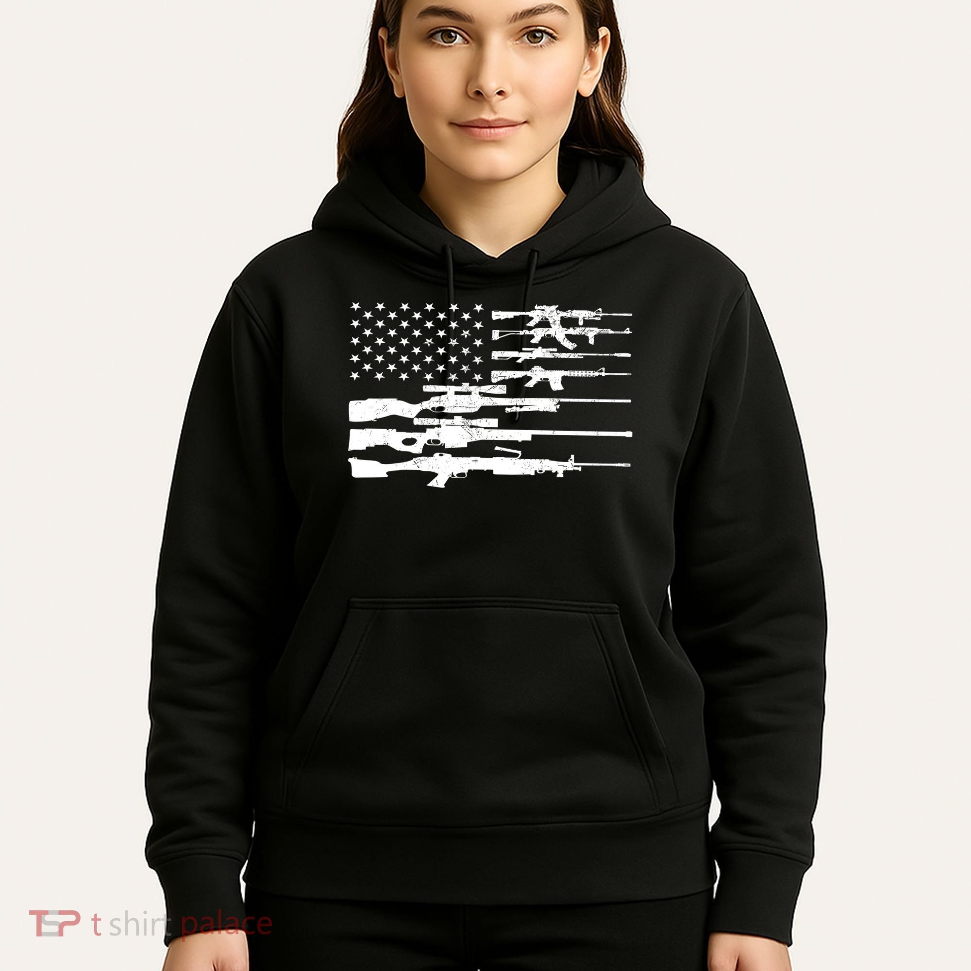 American Flag Gun Patriot Hoodie
