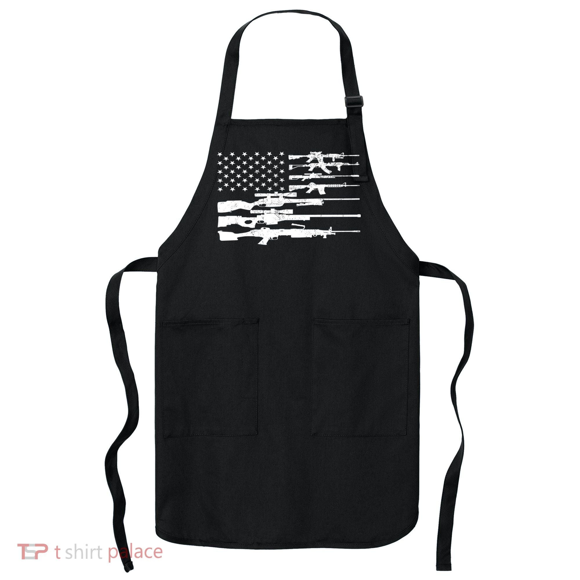 American Flag Gun Patriot Apron