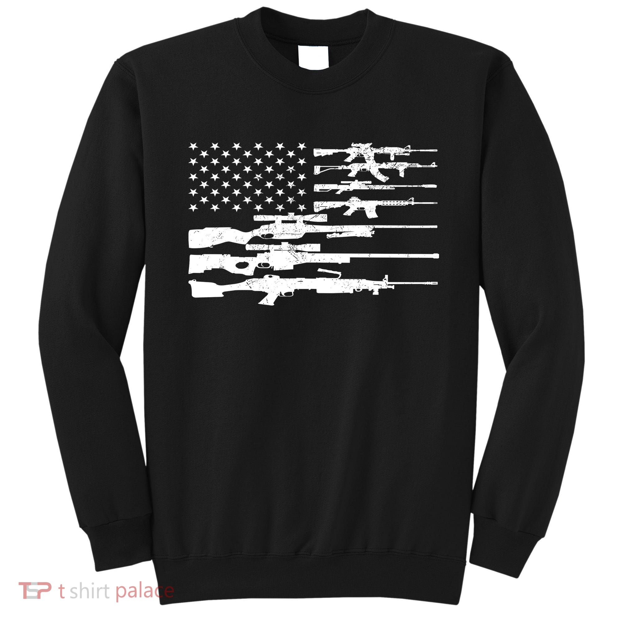 American Flag Gun Patriot Sweatshirt
