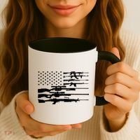 American Flag Gun Patriot Coffee Mug thumb 3