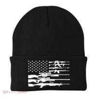 American Flag Gun Patriot Beanie thumb 0
