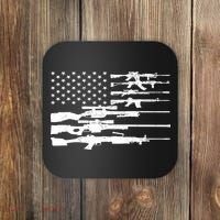 American Flag Gun Patriot Coaster thumb 0