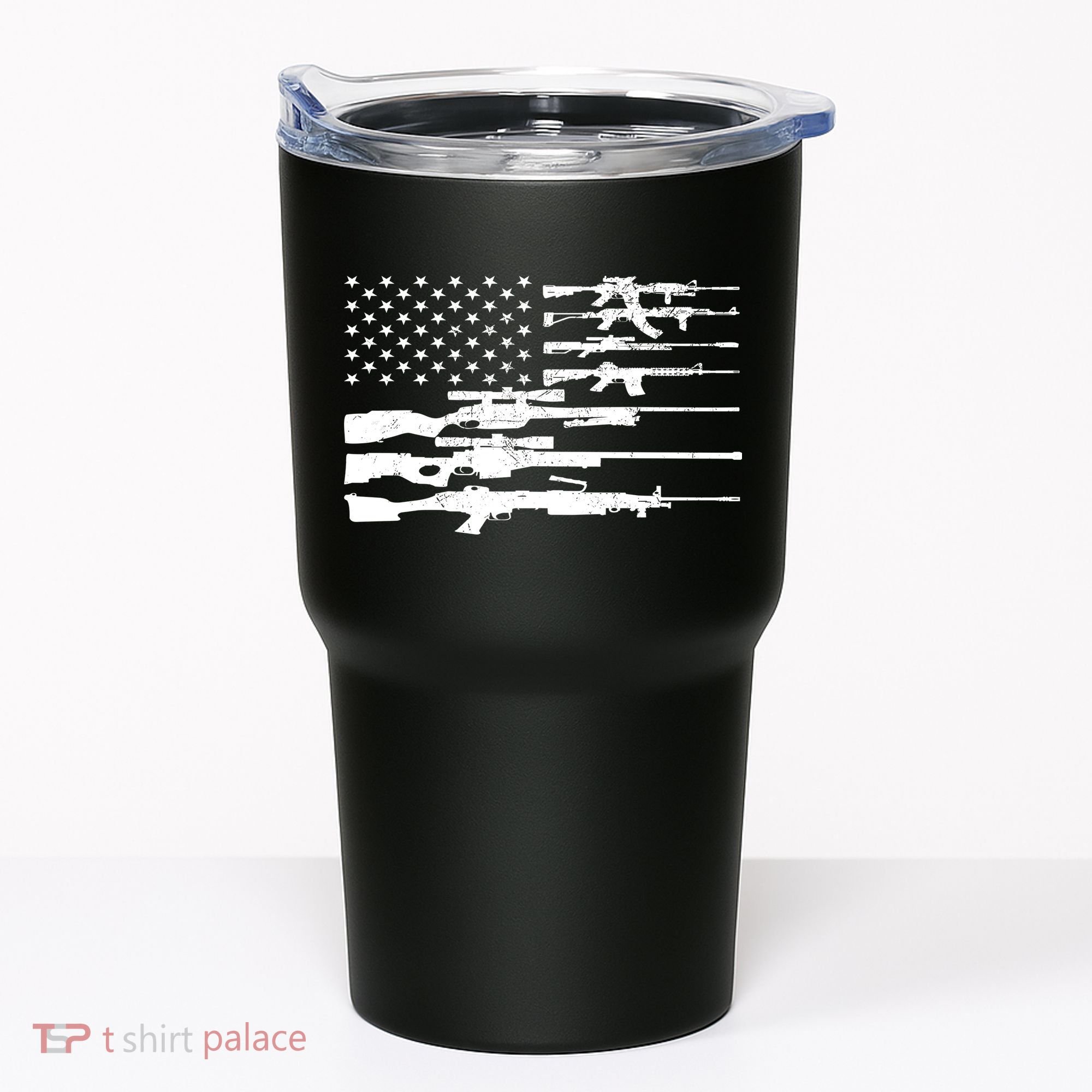 American Flag Gun Patriot Tumbler