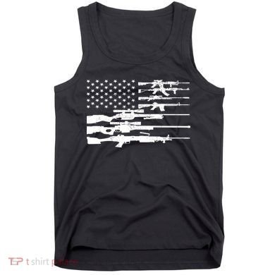 American Flag Gun Patriot Tank Top